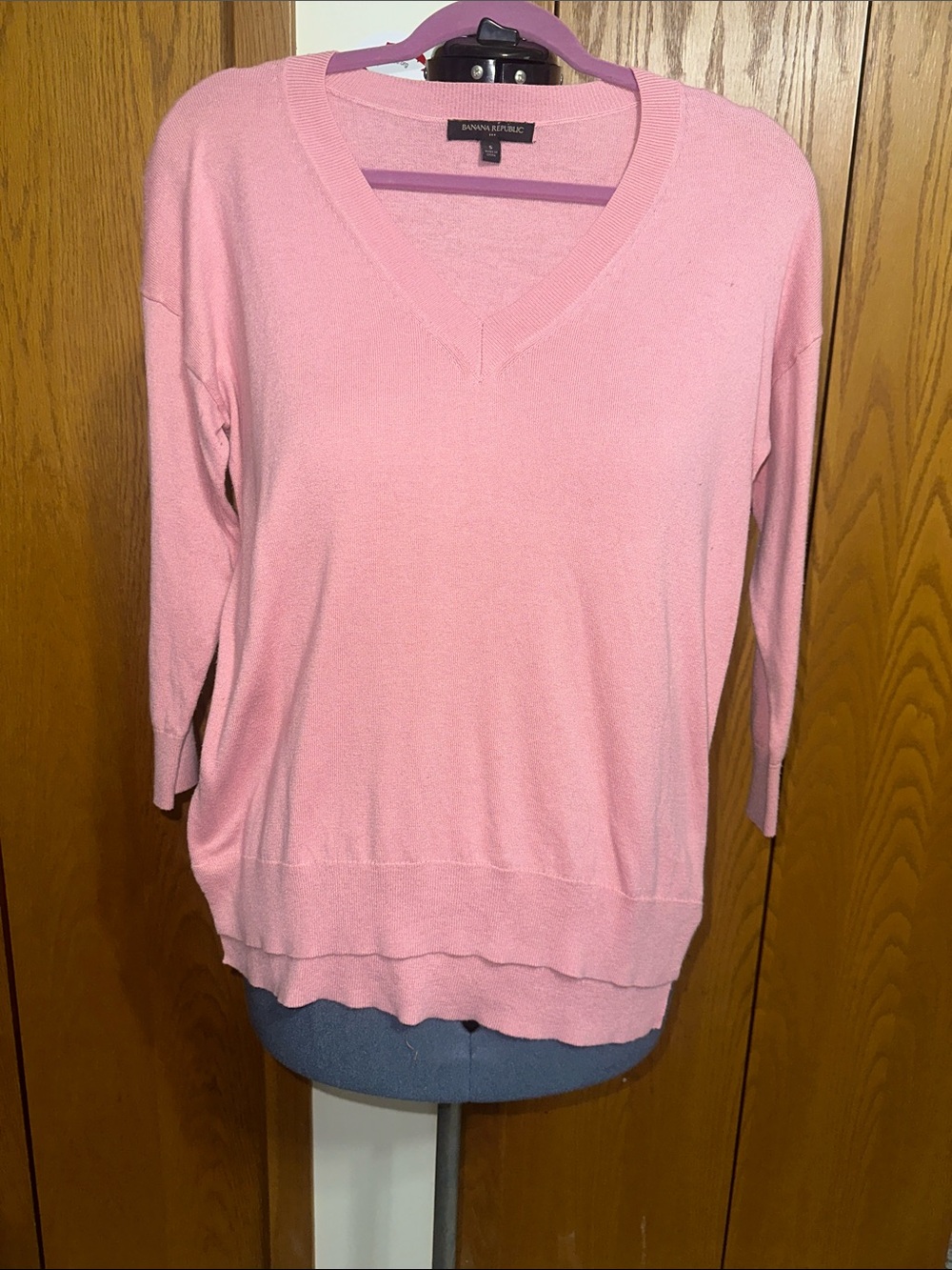 Banana Republic Light Pink V-Neck Sweater